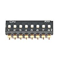NKK Switches JS0208AP4-S DIPスイッチ 8ポジション スライドDIP SMT 25mA スティックチューブ
