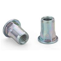 ATLAS AEFHS-M6-5.5ZI Rivet Nut Atlas Rivet Nut, Atlas FM, AEFH, Flat Head Semihex Body, Open End, Steel, Thread Size - M6,