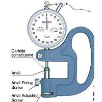 Đồng hồ đo độ dày vật liệu kiểu cơ TECLOCK SM-1201LS (10mm/0.001mm)