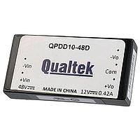 Qualtek Electronics QPDD10-48D12 Switching Power Supplies 12V 0.42A 10W DCDC DUAL OUTPUT