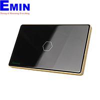 HUNONIC HN01SCD WiFi Touch Switch 1 ປຸ່ມສີ່ຫລ່ຽມ (Black)