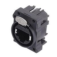 Amphenol Audio RJX8FA5HB XLR A/B ປະເພດ Ethernet Chassis Mount ບໍ່ມີ LED