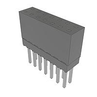 Samtec ESQ-107-13-S-D Sockets Elevated Socket Strip, 0.100" Pitch