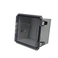 Bud Industries PTQ-11047-C NEMA/IP Rated PC+10% Fiberglass Box with Stainless Steel Latch (5.9 X 5.9 X 4.7 In)