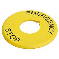 Bảng tên tấm dừng khẩn cấp có ký hiệu NKK Switches AT222