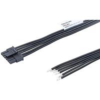 Molex 226429-1062 Off-the-Shelf Micro-Fit 3.0 Female-to-Pigtail OTS Cable ASSY 1 Row 150mm Tin 6 CKT BLK