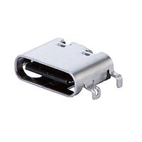 USB Type C Type C, 2.0, Ngang, Mạ vàng 3u, Gắn bề mặt giữa 1.0mm, 16 chân, T&R Same Sky (formerly CUI Devices) UJ20-C-H-G-MSMT-2-P16-TR