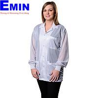 Desco 73830 Jacket ກັບ Cuffs ຖັກ (White, X-Small)