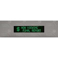 Matrix Orbital BLC2021-AL-USB-FG PC Bay Inserts, LCD Characters 20x2 Grn Txt Blk B/G No Key w/ Slvr Bkt