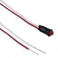 Đèn báo lắp bảng LED màu vàng hổ phách khuếch tán lỗ gắn 1/4" VCC 5100H3