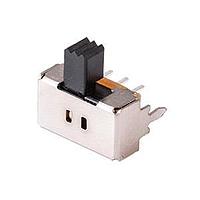 Same Sky (formerly CUI Devices) SLW-108645-4A-RA-D スライドスイッチ 10.8 x 6.4 x 5 mm、4 mm 高さスライドアクチュエーター、直角、スルーホール