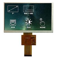 Riverdi SM-7.0A800480TNWN00 TFT LCD 디스플레이 7.0", RGB, 프레임 없음, 터치 없음