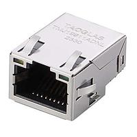 Jack từ RJ45 ICM, 10/100 Base-T, 1x1, Thấp, Tab lên, 8 chân SMT, T+CMC, Gắn giữa, Chống nhiễu EMI, LED, Cấp công nghiệp Taoglas TMJ19911ADNL