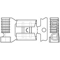 Molex 19009-0016 Quick Disconnects .250X.032 FLAG QD VI BRA./REEL (BBZ-4169)