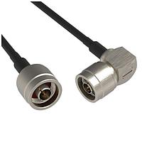 Amphenol RF 095-909-186M025 RF Cable Assemblies N-Type Straight Plug to N-Type Right Angle Plug LMR-240 50 Ohm 250 Millimeter (9.84 Inches)