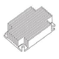 Tản nhiệt Bộ chuyển đổi DC/DC cho Bộ chuyển đổi DC/DC, Kích thước 57.9x36.8x6.1mm, Ngang, 14 Cánh tản nhiệt Wakefield Thermal 537-24AB