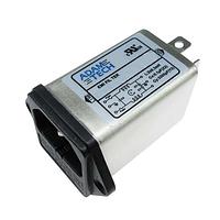 Mô-đun Cấp Nguồn Có Bộ Lọc, Cấp Y Tế, 115/250VAC 3A, đầu vào cầu chì kép, gắn mặt bích Adam Tech PLF-11B2-3A-Q-R5