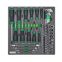 TOPTUL GEC6102 Star Wrench, Socket & Screwdriver Set (61 pcs)