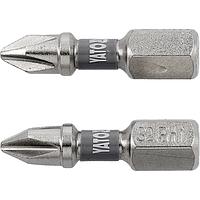 Bộ 2 mũi vít 4 cạnh phủ Niken YATO YT-78000 (PH1x25mm, 1/4")