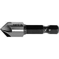 Mũi phay thép gió vát mép chuôi lục giác YATO YT-44723 (45°, 10.4x40mm)