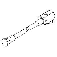 BIVAR FLPR1.0-SUR Flexible Light Pipes with LEDs Flexible Light Pipe Assembly, 1mm. Fiber Optic Core, Right Angle, 4.2mm. Round Lens, 1.0in. Length, 3mm LED, Red