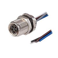 Same Sky (formerly CUI Devices) CDM809-03A-FW-F010-050-67 직선 3핀 패널 마운트 와이어 전면 M10 x 0.75 ACoding 스크류 구리 합금 IP67