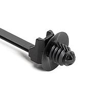 HellermannTyton 157-00376 Cable Tie Mounts 1-Pc Cable Tie/Fir Tree Mount with Disc, 0.25 - 0.27" Mounting Hole, PA66HS, Black,