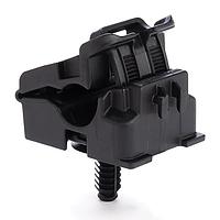 HellermannTyton 156-02706 Cable Mounting & Accessories Fir Tree Mount Ratchet Clamp, 0.24 - 0.54" Bundle Dia, FT6.5LG, PA66HIRHSUV, Black, 25/bag