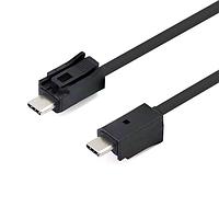 Cáp USB Lắp Ráp USB 4.0 Loại C, Đầu Đực (Góc Vuông) đến Đầu Đực, Dài 1m, 40Gbps Adam Tech CA-USB4-CMRLA-CMLA-1M