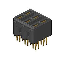 Amphenol FCI 10061290-554555PLF Receptacles VS AIRMAX, VERT RECP 6POS, PRESS-FIT
