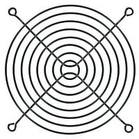 Lưới Bảo Vệ Quạt Dạng Dây 120mm, Màu Đen Sơn Tĩnh Điện Qualtek Electronics 08170-02