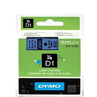 DYMO 63020717 D1 Black/Blue Tape (19mm x 7m)