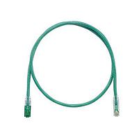 Panduit UTPKSP3MGR Cat 6 Keyed Copper Patch Cord, Cat 6, Green UT