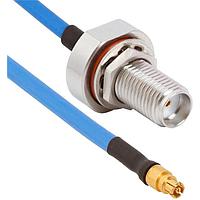 Bộ cáp RF SMPM Thẳng F SMA BKHD F 6" Cáp Amphenol SV Microwave FSSMPM-085-FBSMA-060