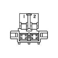 AMP Connectors - TE Connectivity 365058-1 Connector Housing 2P HSG F/JR TIMER NAT