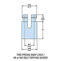 Giá Đỡ PCB Nylon Tự Nhiên Force Fit HSRS8-04 Heyco 10649