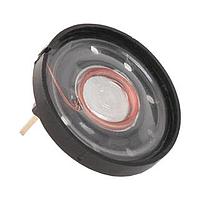 Same Sky (formerly CUI Devices) CLS0201MP Electromagnetic speaker, 20 mm round, 4.2 mm deep, PET, Nd-Fe-B, 100 mW, 8 ?, 800 Hz, PCB mount