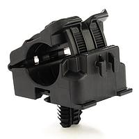 HellermannTyton 156-02628 Cable Mounting & Accessories Fir Tree Mount Ratchet Clamp, 0.50 - 0.77" Bundle Dia, FT7X12, PA66HIRHSUV, Black, 250/ctn