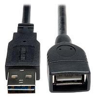 Cáp USB / Cáp IEEE 1394 6" RVRSBL A-M/A-F Cáp USB Tripp Lite UR024-06N