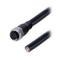 Same Sky (formerly CUI Devices) CDM1255-04D-01FST-5M-67 Sensor Cables / Actuator Cables Straight,Shielded,D-Code 4PIN ,Screw Copper alloy,PVC  5.0M