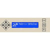 Matrix Orbital BLK202A-USB-WB PCベイインサート、LCD文字 20x2 白文字 青バックライト キー付き ベージュブラケット