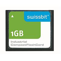 Thẻ Compact Flash Công Nghiệp Compact Flash Card, C-300, 1 GB, Flash SLC, -40 C đến +85 C Swissbit SFCF1024H1BK1TO-I-MS-553-SMA