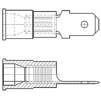 Molex 19023-0011 Quick Disconnects QD .187X.020 MALE 14-16AWG