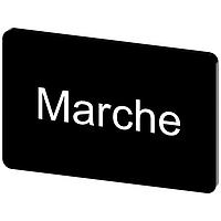 SIEMENS 3SU19000AD160GA0 Labeling Plate, Marche INSCR. LABEL, BLACK 17.5 X 27MM, MARCHE