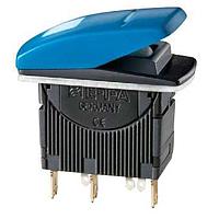 E-T-A Circuit Breakers 3131-AF1HT-000000-000-5A 단극 서킷 브레이커와 소프트 터치 록커 작동이 가능한 ON/OFF 스위치의 열 조합. 윤곽이 있는 록커는 색상과 문자 선택이 가능하며, 선택적 조명이 제공됩니다. 3131은 IP66 등급의 밀폐를 제공합니다.