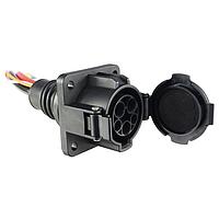 KS Terminals VCSU2A080E0 カバープレート UL2251、240V、80A、単相、車両用インレット、左開き防塵カバー、ケーブル長さ1メートル