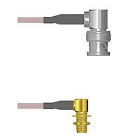 Amphenol Custom Cable Q-0D02P0005084i RFケーブルアセンブリ BNC-RP/SMA-RJB G316 84I