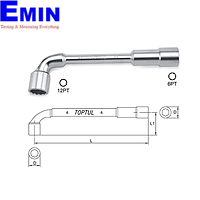 Điếu chữ L 1 đầu bông 1 đầu lục giác TOPTUL AEAE2525 (L=25mm)