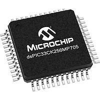 Microchip Technology dsPIC33CK256MP705T-I/PT Digital Signal Processors & Controllers - DSP, DSC dsPIC33C 100MHz,256K Dual Panel Flash,128K RAM,CAN-FD,OpAmps,12bit ADCs,PWM
