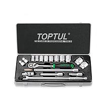 TOPTUL GCAD1801 DR. Socket Set - METRIC (1/2", 18 pcs)